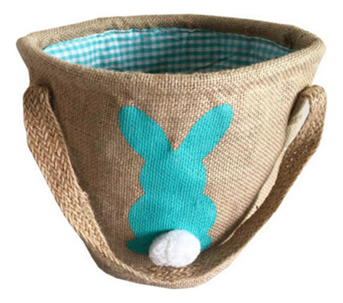 (bl) Bolso Creativo De Yute Con Diseño De Conejo De Pascua C