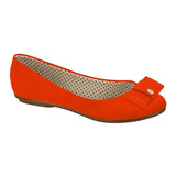 Sapato Moleca Camurça Feminino Laranja 5692