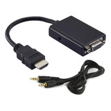 Cabo Adaptador Conversor Hdmi Para Vga Áudio E Vídeo 