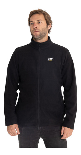 Polar Casual Hombre Microfleece Full Zip Negro