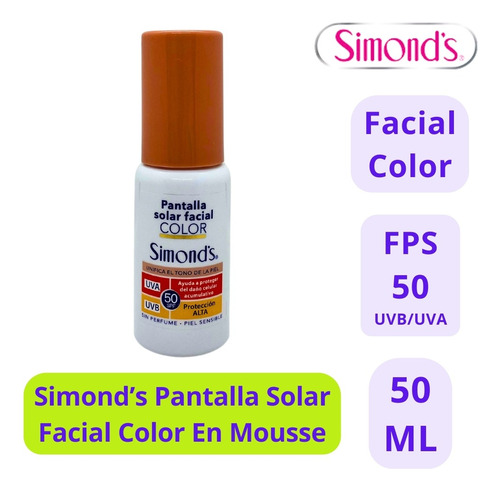 Simond's Pantalla Facial Color Spf 50 50ml - 1uds