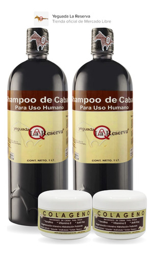 2 Shampoo Yeguada La Reserva 100% Original+ 2 Colageno Chico