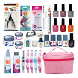 Kit Profesional Uñas Acrilicas Mc Nails + 6 Geles De Color