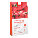 Folhas Prontas Depilatorias Corporais Morango 20 Folhas