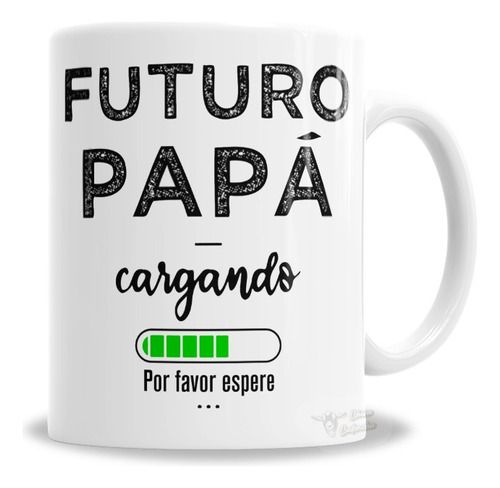 Taza De Cerámica Día Del Padre Futuro Papá Cargando Con Caja