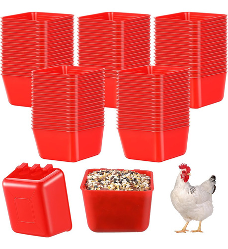 50 Tazas De Jaula Para Alimentador De Pollo Tazas Colgantes