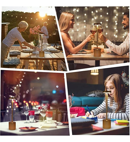 Lâmpada De Mesa De Restaurante Regulável Led Moderna De Alum