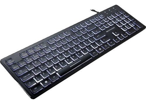 Teclado Office Iluminação Led Branca Espaçadas Multilaser