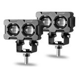 Par Luces Led Auxiliar Faros De Antiniebla Para Moto Auto 