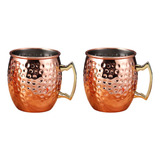 Pack 2 Tazas De Cobre Para Bebidas De Moscow Mule 500ml