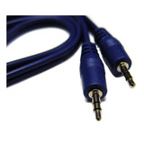 Cable Auxiliar Plug 3.5 Mm Estereo 6 Metros Reforzado Azul