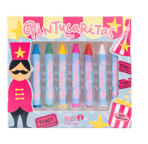 Kit X8 Pintucaritas Maquillaje Artistico Niños