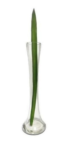 Florero De Vidrio Alto Angosto Base Ancha 40 Cms