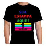 Camiseta Camisa Personalizada Algodão Sua Ideia Logo empresa
