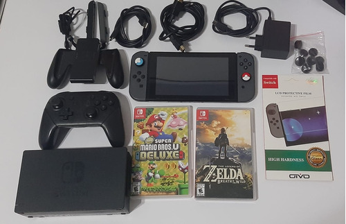 Console Nintendo Switch V1 + Acessórios + Jogos