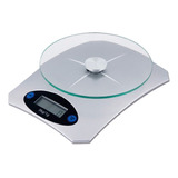 Bascula Gramera Digital Cocina Precisión Cristal Templado Capacidad Máxima 5 Kg Color Gris