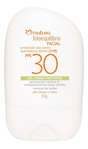 Protector Facial Gel Crema Fps30 Natura Caballito Lotengo