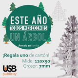 Arbol De Navidad Economico Ecologico En Carton 120cm
