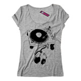 Remera Mujer Technics Mk2 Auriculares Dj Bandeja Me26 Dtg