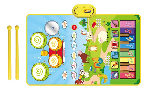 Alfombra De Juego Para Bebés Con Batería Y Piano Para Niños,