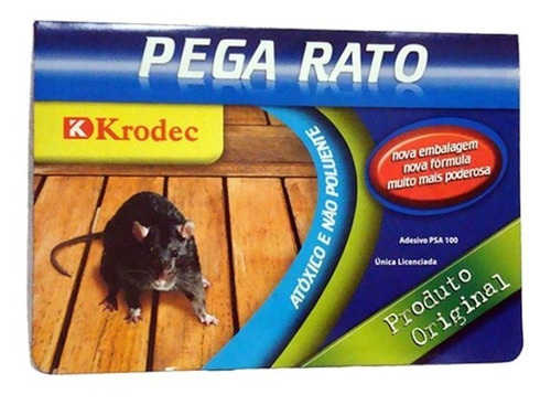 Ratoeira Adesiva Cola Pega Rato Camundongo Krodec - 10 Peças