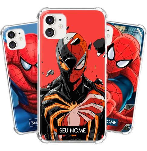 Capa Capinha Com Nome Personalizada Homem-aranha Variadas