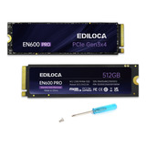 Ediloca En600 Pro Ssd 512gb Pcle 3.0x4, Nvme M.2 2280, Hasta