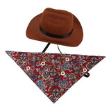 Pet Cowboy Hat Universal Funny Western Cap Bandana Para