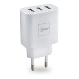 Adaptador De Carga 220v 3usb Blanco Mlab