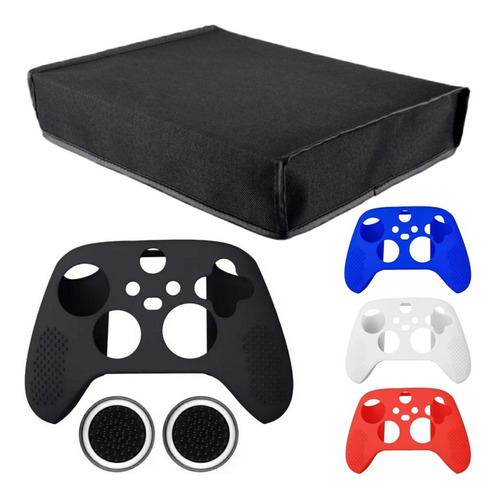 Capa Console Para Xbox Series S + 2 Capas Controle + Grip