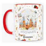 Caneca Pop Porcelana Hogwarts Harry Potter 350 Ml Zona Criativa