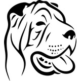 Calco Sharpei - Perro - Vinilo - Sticker
