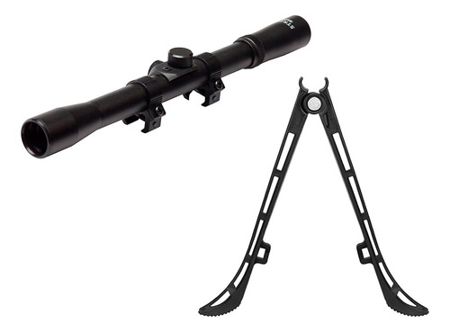 Bipe Sniper Tiro Apoio + Luneta Rossi Dione Riflescope 4x20