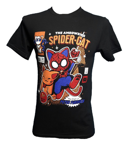 Playera Spider Cat Gato Neko Spiderman