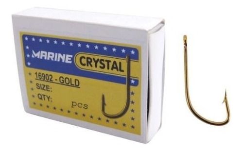 Anzol Marine Sports Crystal 16902 Gold N 14 - Caixa 100un