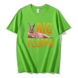 Big Floppa Meme Con Lindo Gato Caracal Playera Hombre Oversi