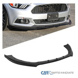 Fits 2015-2017 Ford Mustang Black Front Bumper Lip Spoil Oaa