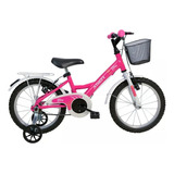 Bicicleta Feminina Aro 16 C Cestinha Infantil Cor Bliss/rosa