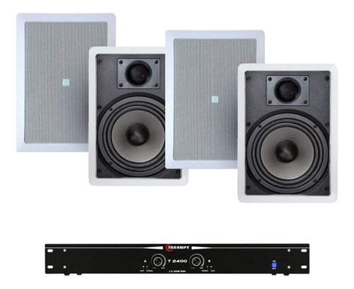 Kit Amplificador Taramps T2400 C 4 Arandela Jbl 6w21rt 100w