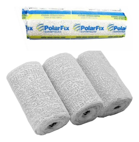 Atadura Gessada 15cm X 3m Gessoterapia Polarfix Kit 11unid