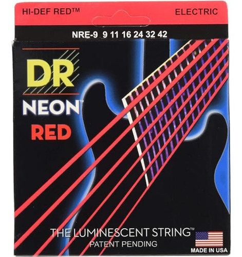 Cuerdas Dr Neon Para Guitarra Eléctrica 9-42 Varios Colores