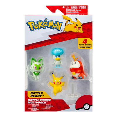 Pokémon Figure 4 Pack Pikachu, Fuecoco, Sprigatito Y Quaxly