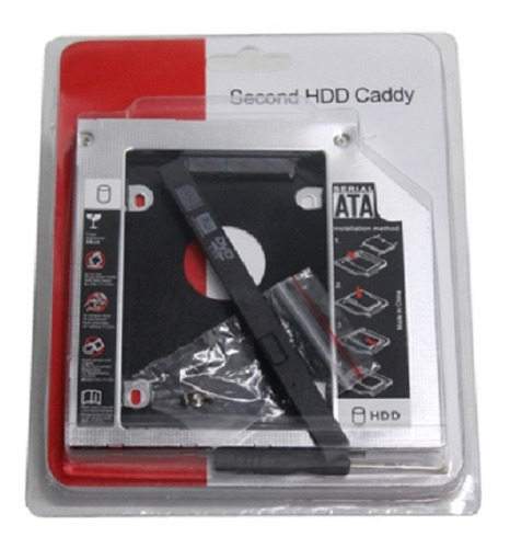 Caddy Segundo Disco Notebook Hdd Sata O Ssd Universal 12,7mm