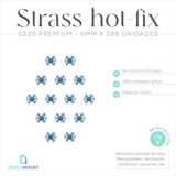 Strass Termoadhesivo 6mm 288u Vidrio Calidad Premium Ss30