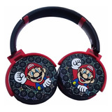 Fone De Ouvido Bluetooth Mario Bros Wireless Preto Infantil