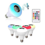 Bombillo Parlante Led Musica Control Remoto Luz Color 12