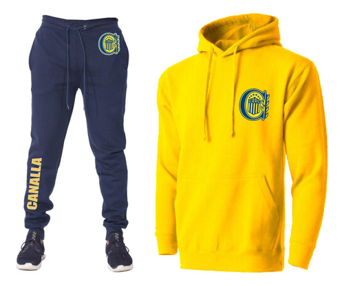 Conjunto Buzo Y Pantalón Jogging Con Friza - Rosario Central