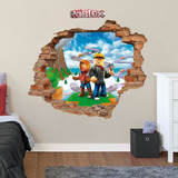 Vinil Decorativo 3d Roblox Sticker De Pared 110x90cm Game Color Multicolor