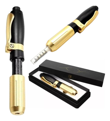 Caneta Pressurizada Hyaluron Pen Facial E Corporal -150 Bar! Hyaluron Pen Dourada
