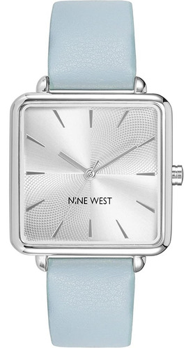 Nine West ® Reloj Mano Mujer Cuadrado Azul 31mm 2671svlb